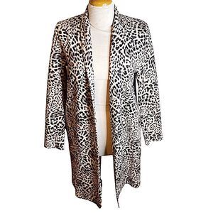 Cage clothing leopard print Duster Cardigan Size medium